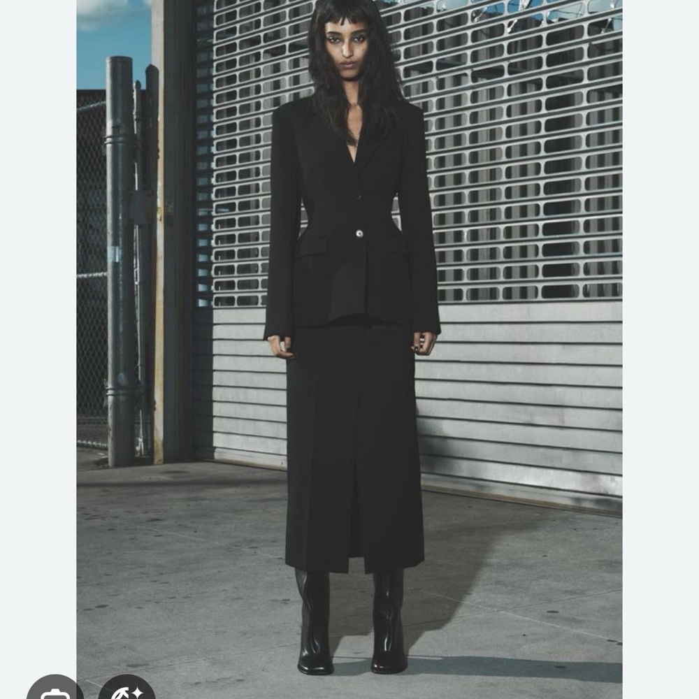 Zara Fitted Blazer with shoulder pads ZW Collection